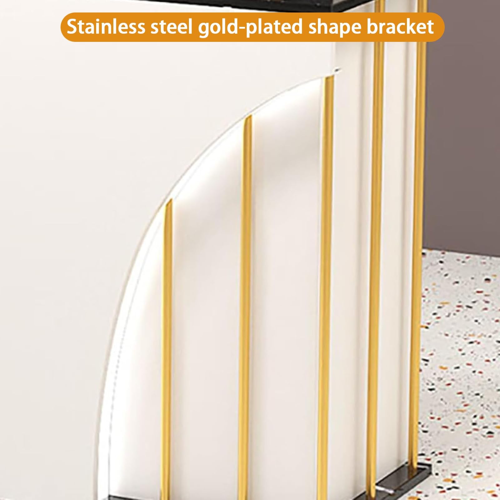 Comptoir de Réception, Comptoir D'accueil, Table de Réception avec Grand Rangement, Comptoir de Caisse Spacieux, Comptoir de Caisse, Parfait Pour Les Espaces de Réception de Bureau(Apricot,120c