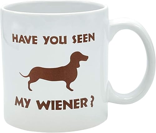 Miniatura 1 de Island Dogs Giant Seen My Wiener - Taza novedosa de 22 onzas color blanco