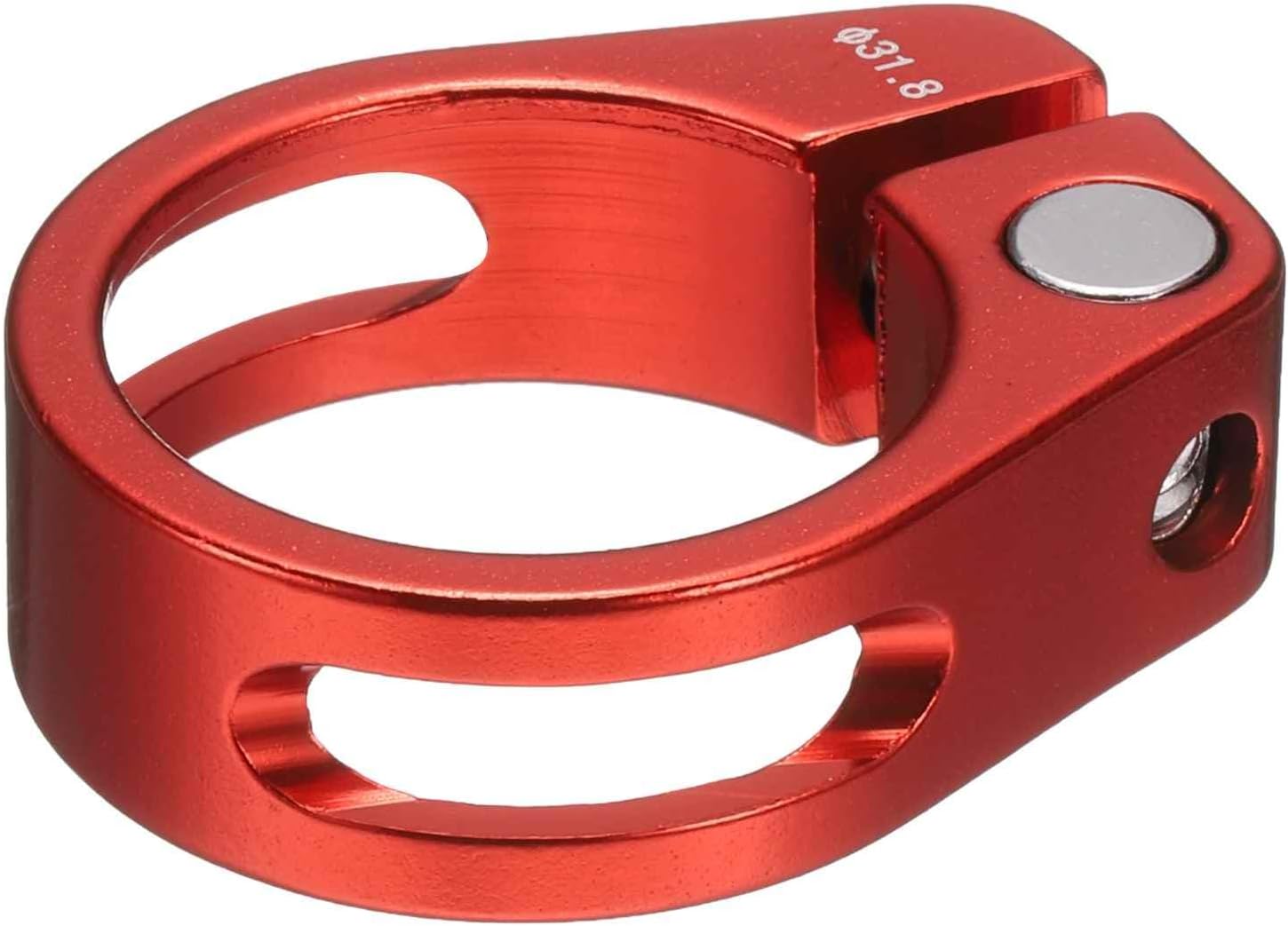 HARFINGTON Bike Seat Post Clamp 31.8mm Bike Clip Aluminum Alloy Bicycle Locking Seat Post Ring with M4 Hex Screw for 27.2 to 28.6mm Bicycle Mountain Bike Road Bike Post Tube, Silver