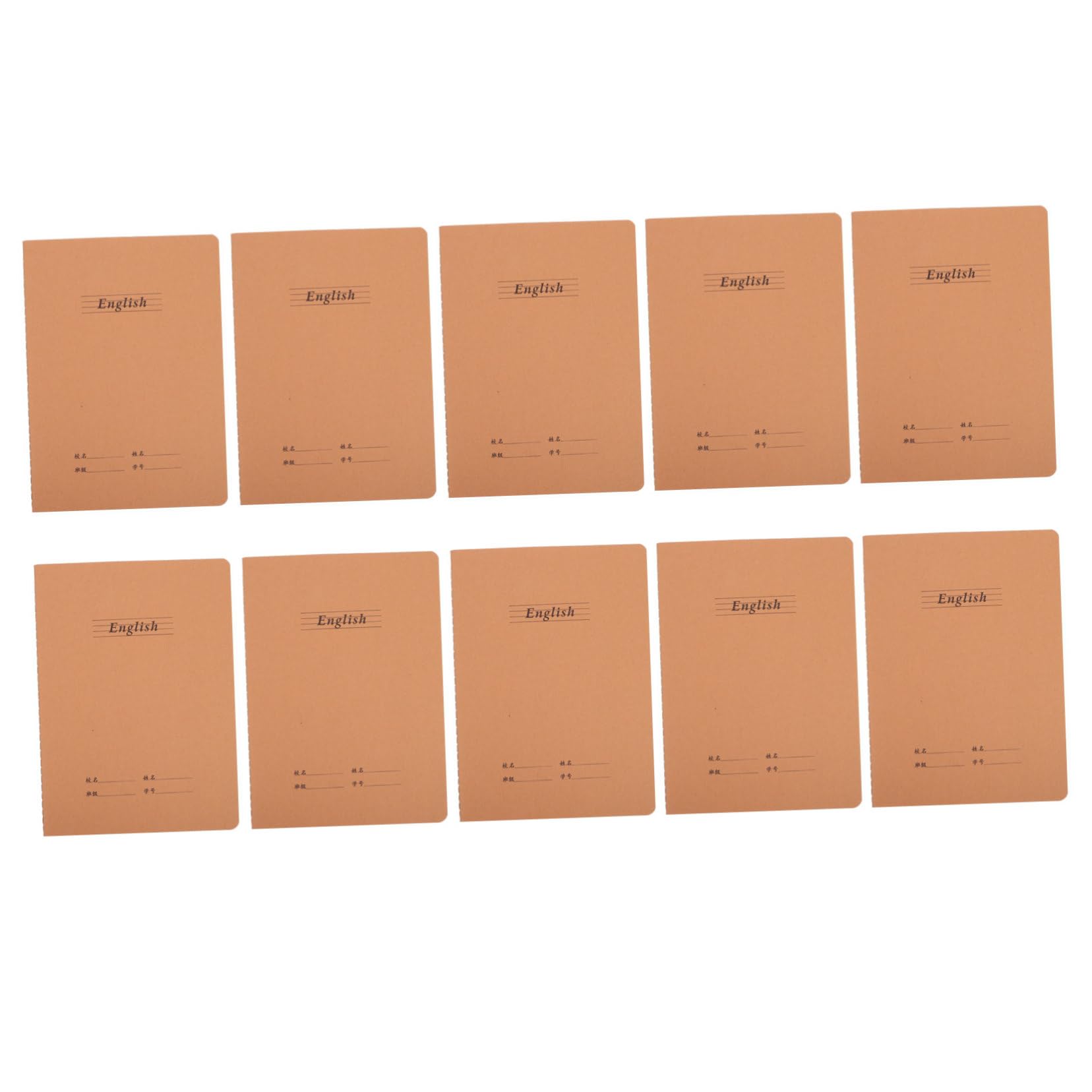 Cahiers D'anglais 10 Pcs en Papier, Cahiers D'exercices, Rentrée Scolaire | Livres D'écriture Manuscrite, Fournitures Scolaires, Cahier Scolaire, Léger pour Étudiants et Enseignants