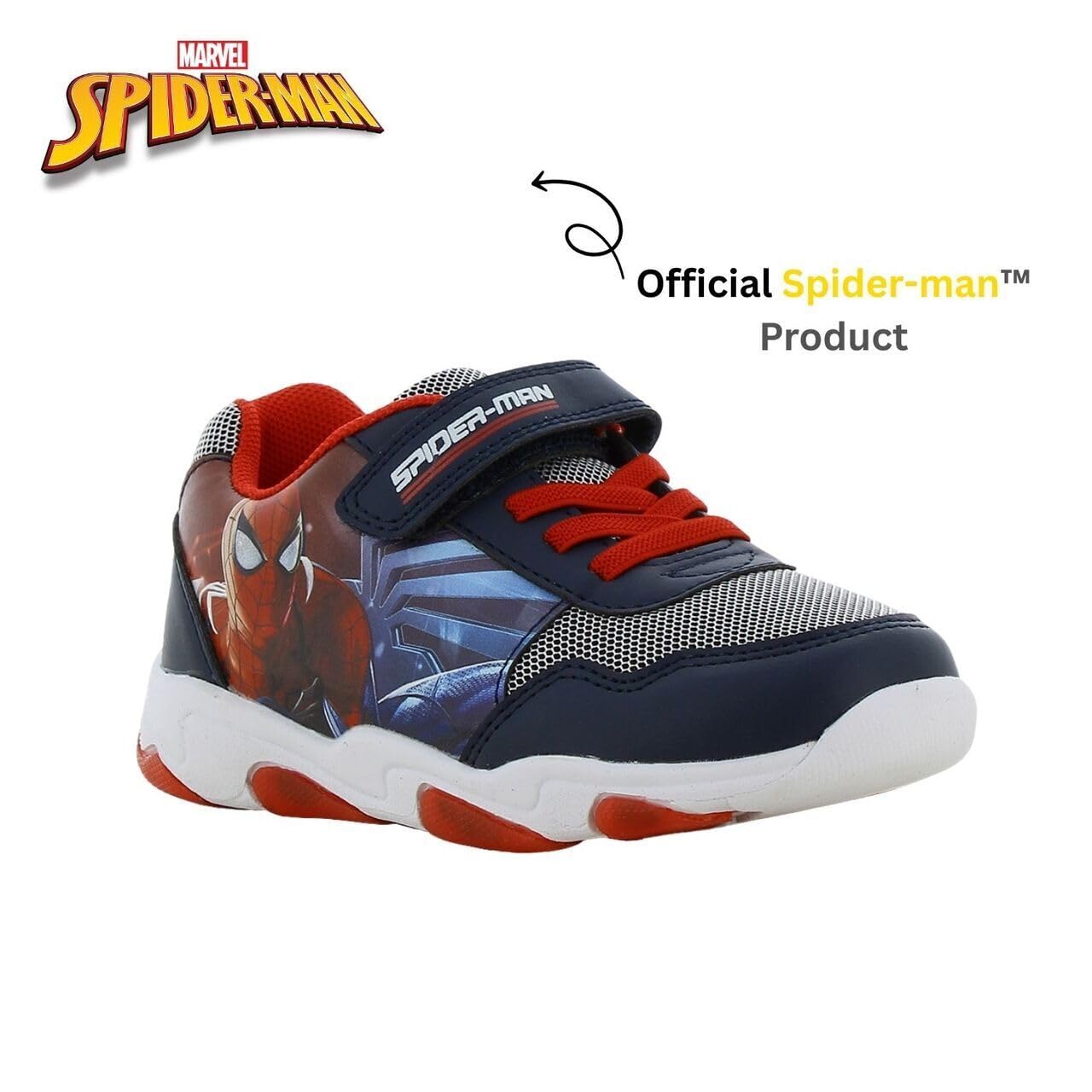 Leomil Spiderman Scarpe Bambino con Luci Sneakers 25, Blu | Scarpe da ginnastica per bambini, con Spiderman, Perfette per la scuola e il tempo libero, Marvel, Regalo di compleanno