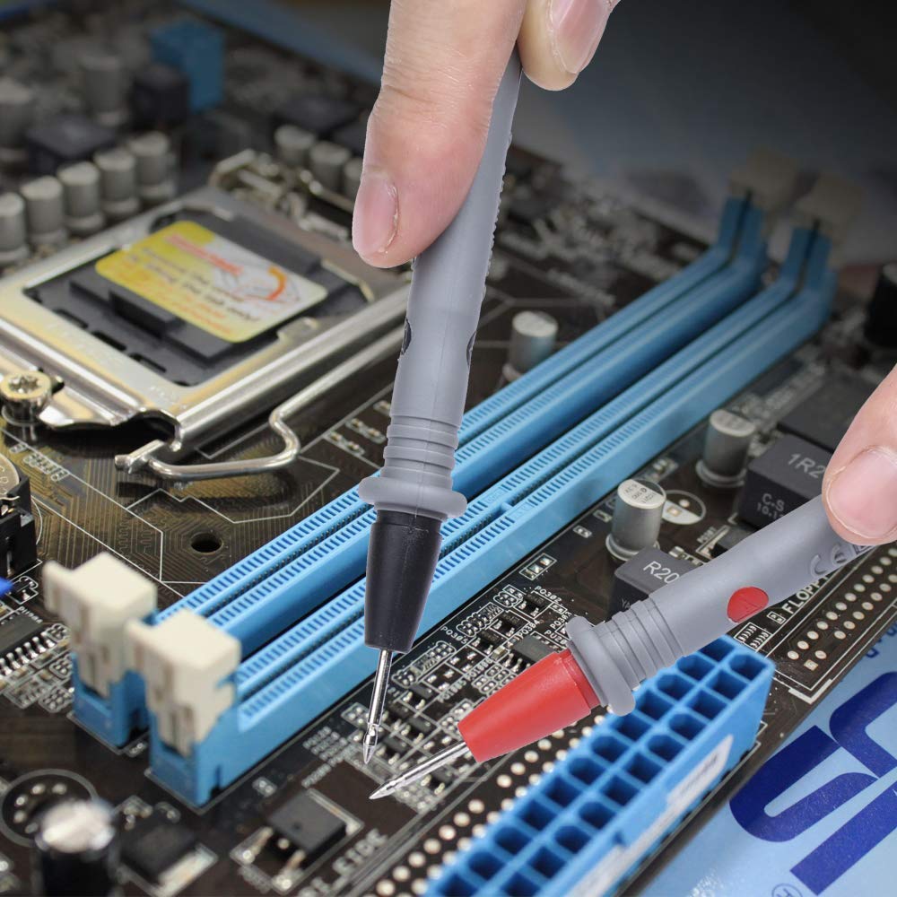 Aofan Multimeter-Messleitungen 2er-Set - Prüfspitzen & 4mm Bananenstecker 110cm