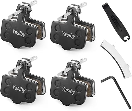 Bike Brake Pads, 4 Pairs Disc Brake Pads High-Performance with Installation Tools for Sram Avid Elixir E1 E3 E5 E7 E9 ER CR XO XX DB1 DB3 DB5, Nutt Hydraulic MTB Bicycle Brake Pads Replacement