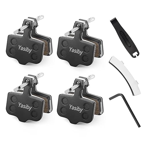 Bike Brake Pads, 4 Pairs Disc Brake Pads High-Performance with