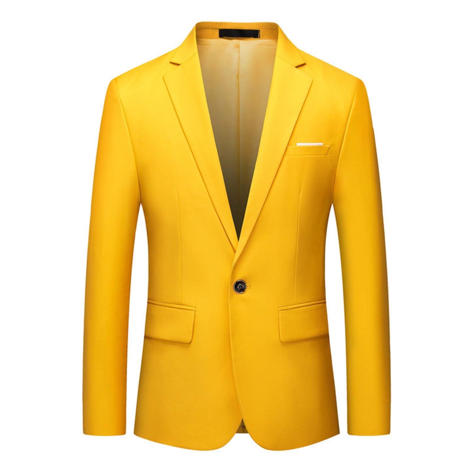 Sakko Herren Regular Fit, Herren Business Casual Fashion One Button Anzug Einfarbiger Mantel