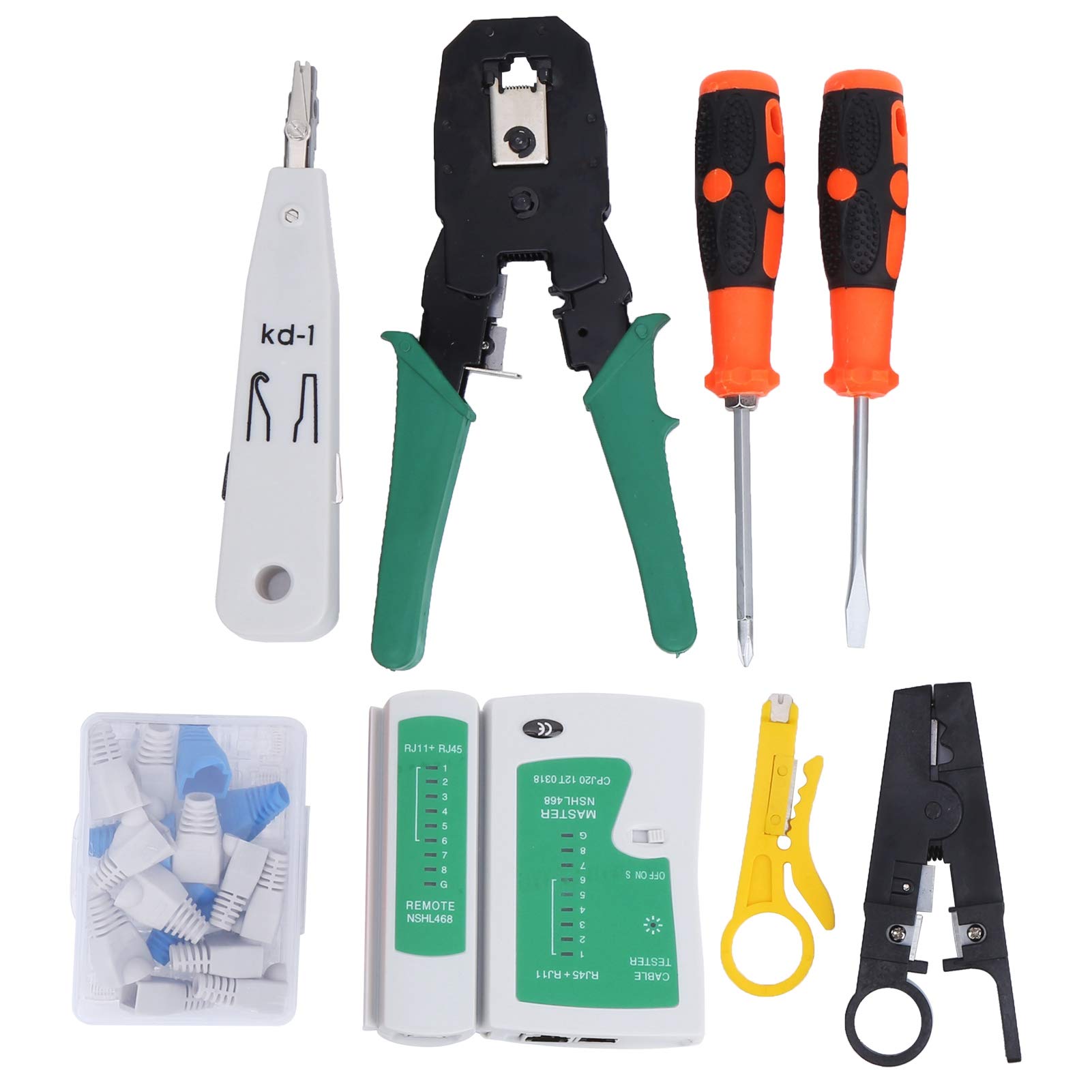 Generic Kit D'outils de Maintenance et de Réparation de Câbles Réseau, pour les Amateurs de Bricolage, Accessoires ABS Portables YG‑P109