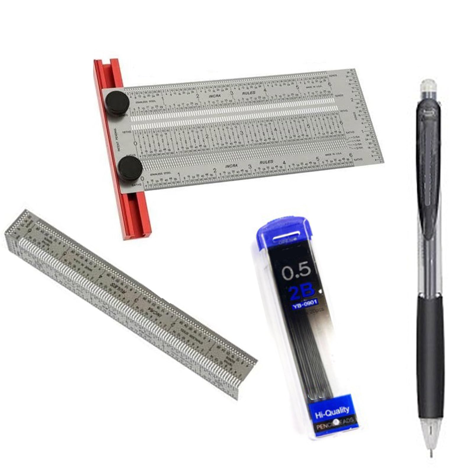 Precisioni Marcatura T Righello T Square Lavorazione Del Legno 3/6/12 Pollici Acciaio Inox Foro Posizionamento Scribing Righello Precisioni Strumento di Lavorazione Del Legno