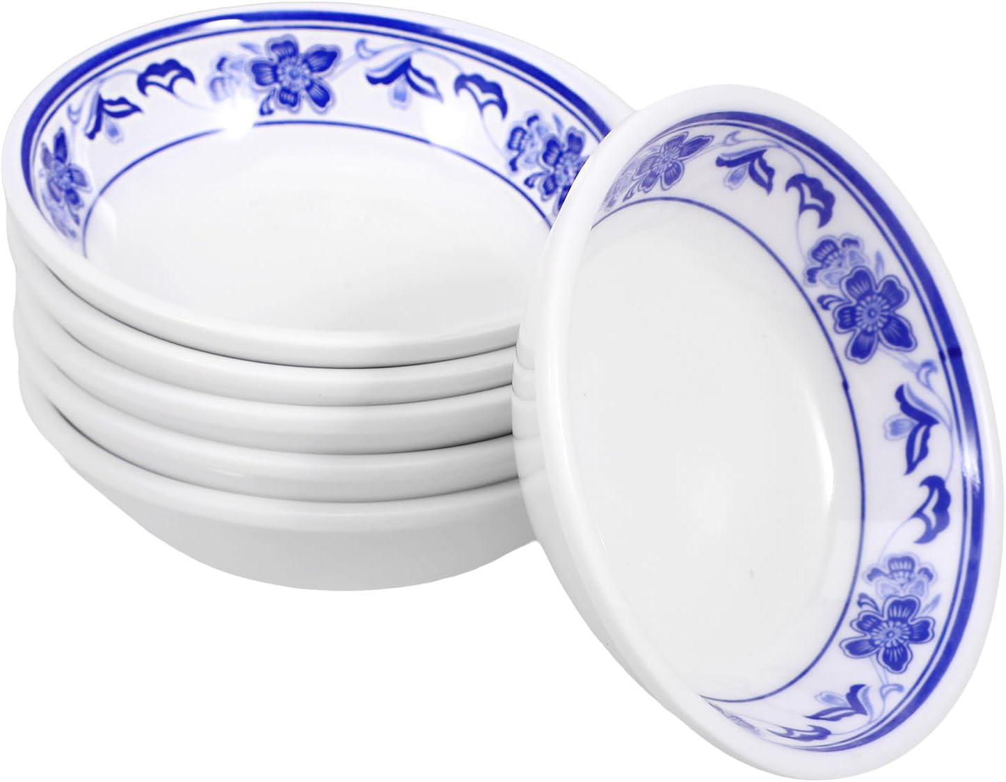 Hemoton Melamine Sauce Plates Set of 6 2.75 Inch Square Reusable Dipping Bowls for Condiments Soy Sauce Appetizers Serving at Home and Restaurant