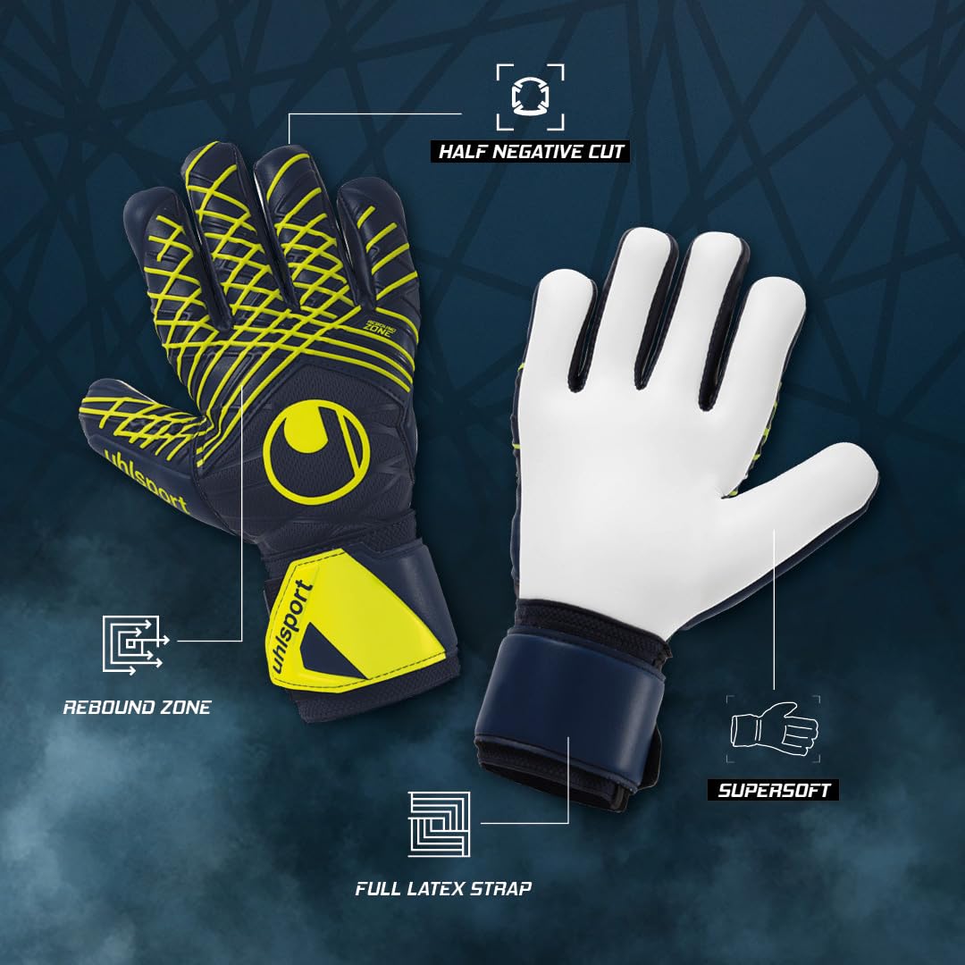 uhlsport Prediction Supersoft Hn Guantes de Portero de fútbol, Niños y Adultos