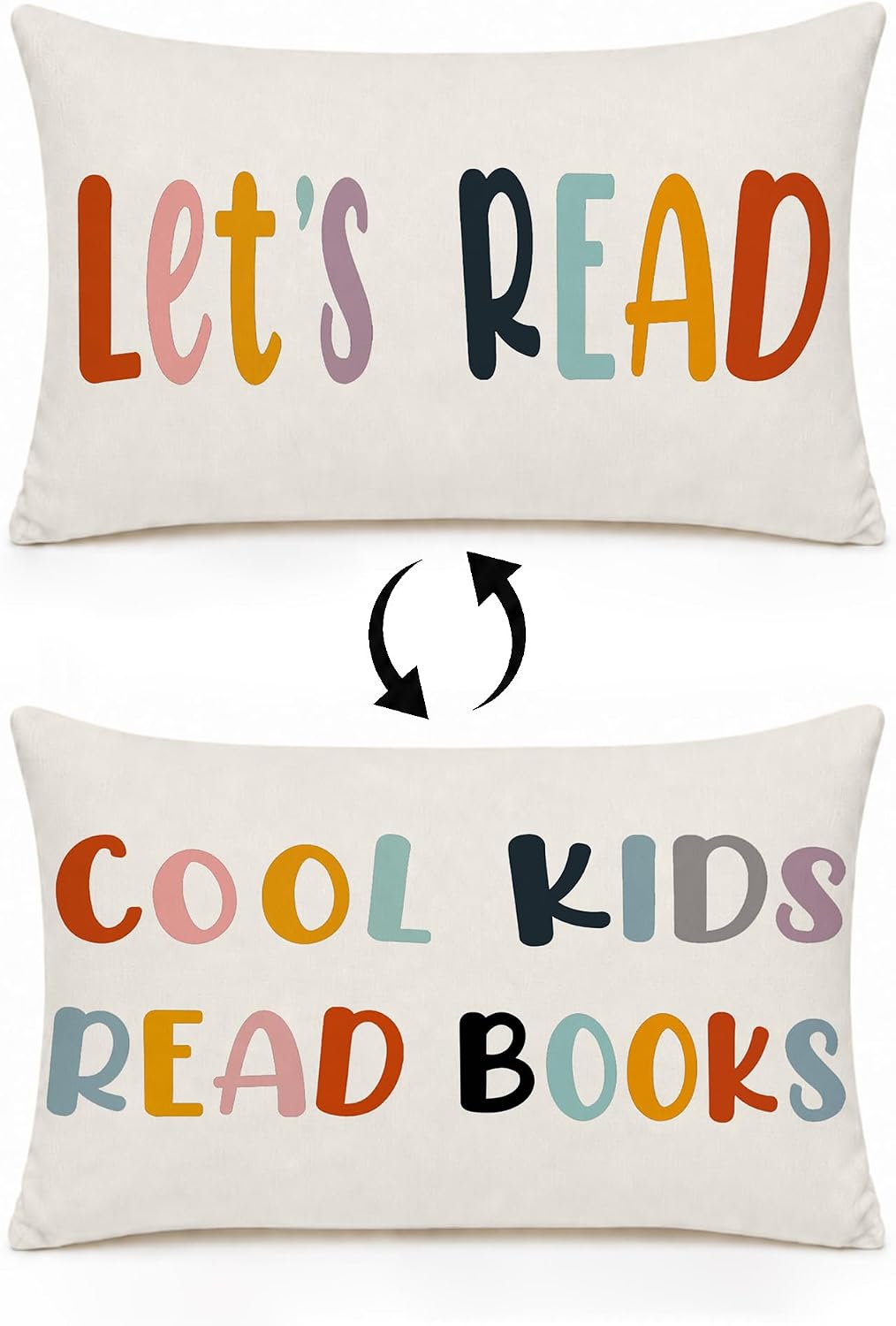 Rusenbao Kids Classroom Reading Corner Decor Throws Pillows Covers 18 x 18