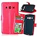 Produktbild Nancen Compatible with Handyhülle Galaxy LTE 4G / Avant SM-G386 (4,5 Zoll) Lederhülle Neu Style Acht Farbe Weich PU Flip Case Ledertasche/Schutz Etui, Karten Slot Foto Wallet Hülle