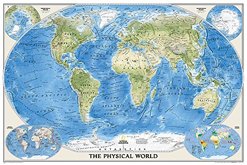 National Geographic: World Physical Wall Map (45.75 x 30.5 inches) (National Geographic Reference Map) National Geographic: World Physical Wall Map (45.75 x 30.5 inches) (National Geographic Reference Map)