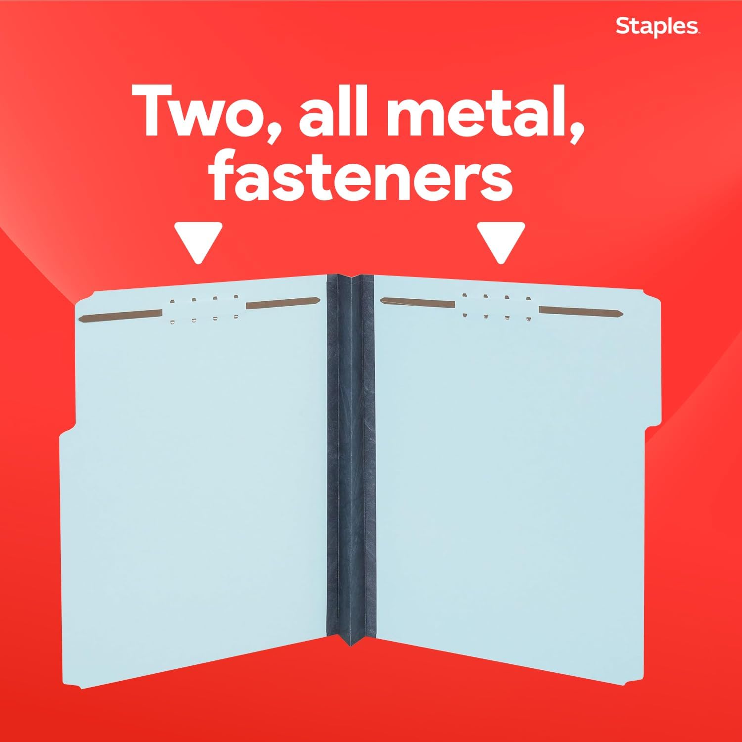 Staples® 60% Recycled Pressboard Classification Folder, 2" Expansion, Letter Size, Blue, 25/Box (ST384868/384868)