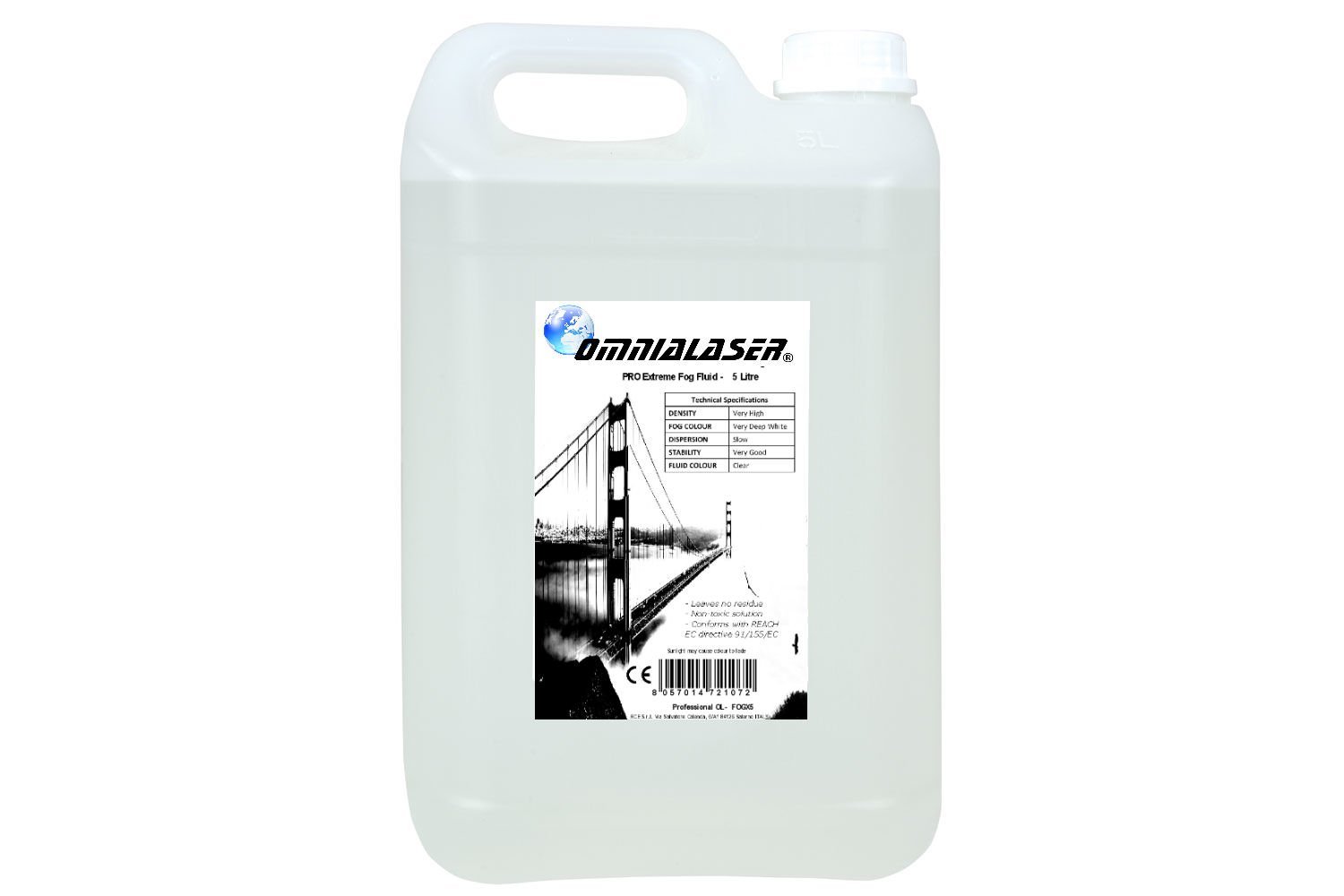 OL-FOGX5 Liquido per il fumo OmniaLaser PRO Extreme adatto per tutte le macchine del fumo 5 Litri (OL-FOGX5) … OL-FOGX5