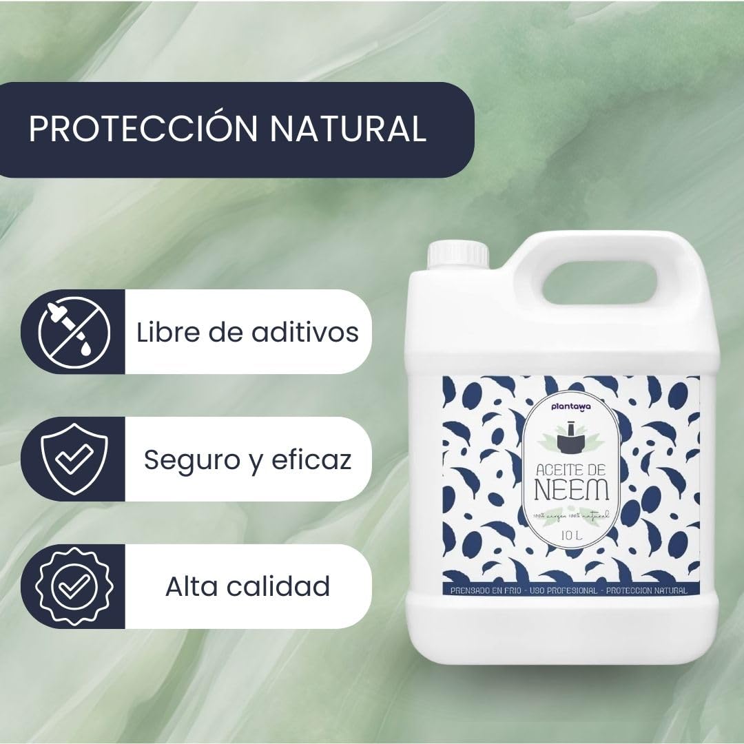 PLANTAWA Aceite de Neem 20L | Materia Prima Concentrada de Origen Natural | Ideal para Preparaciones Caseras | Aplicación Versátil Interior y Exterior | Extraído del Árbol Azadirachta