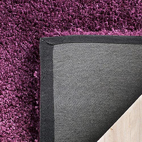 Image of CD Carpet Anti Slip Shaggy Fluffy Fur Rugs and Carpet for Living Room Bedroom Kids Room Plain Circle Carpets for Home with 2 Inch Thickness (Color Royal Brinjal Size 10x10 Feet Round)