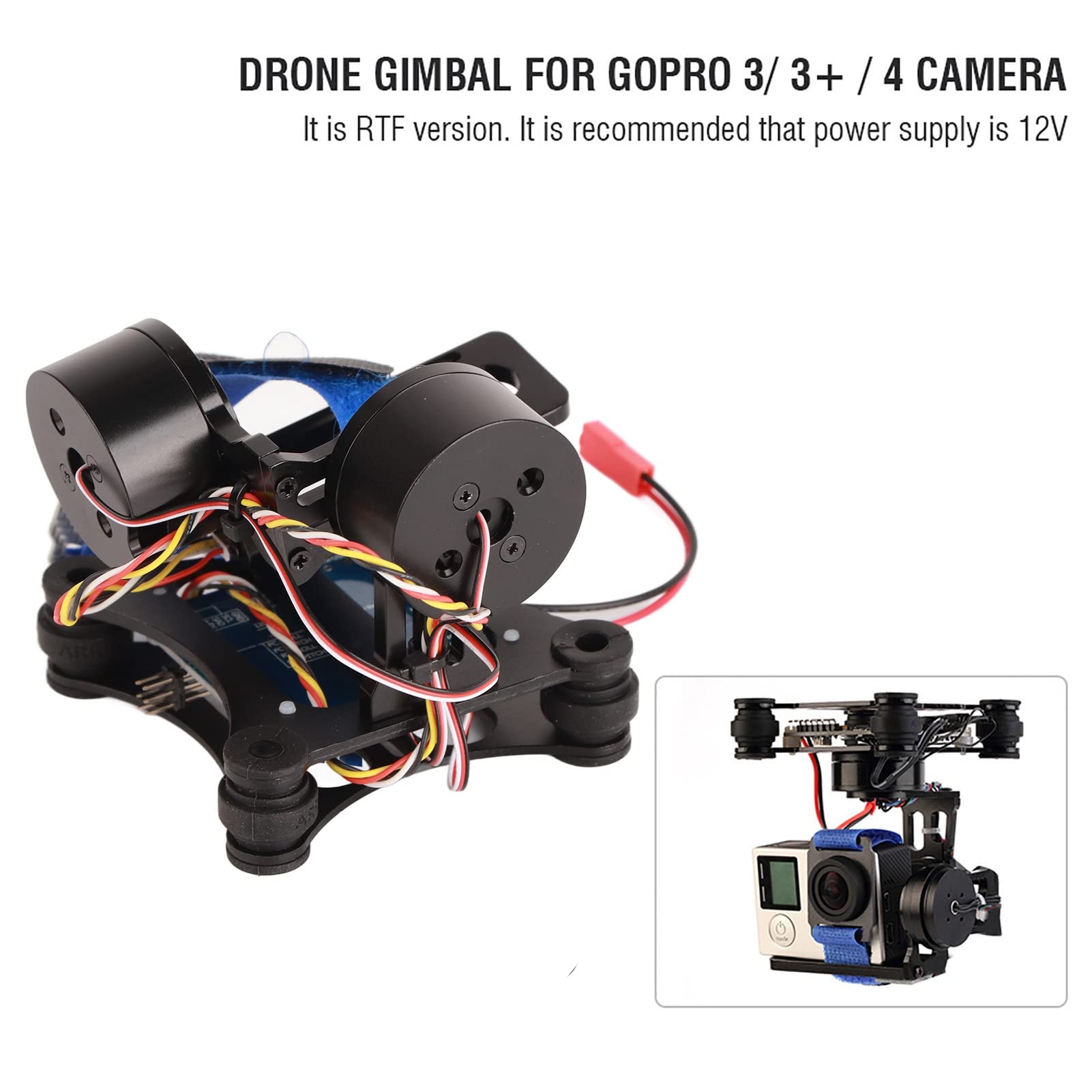 Brushless Metal Board BGC 2.2 for 3/3+/ 4 Camera RC Drone (BLACK)