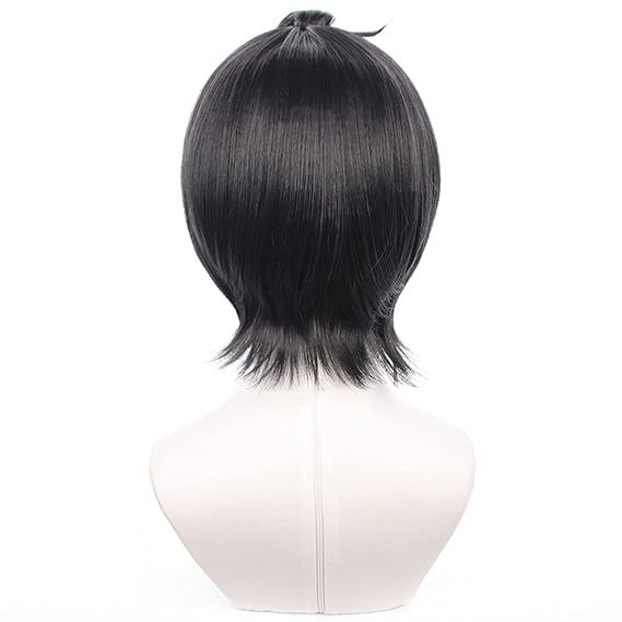 Black Cosplay Wig Anime Short Straight Wigs Halloween,Christmas,Daily Fashion, Anime and Gaming Expo,Fancy ball