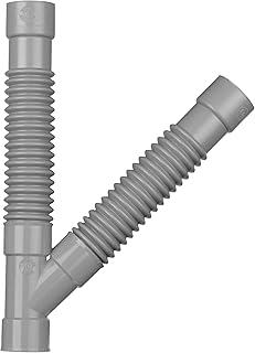 Wirquin 79011001 Raccord wc souple universel magicoude en Y D40, à coller pour évacuation, gris