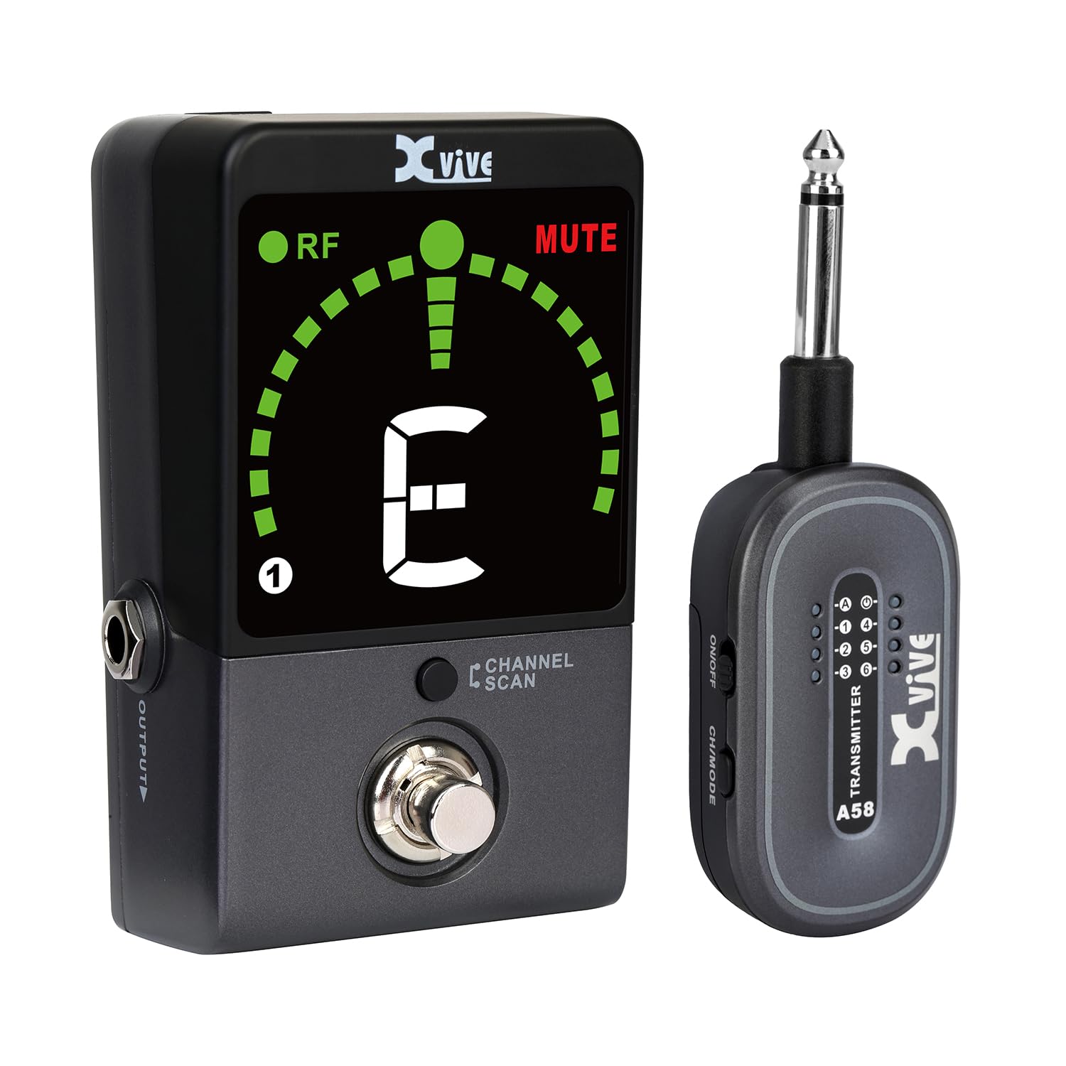 XVive P58 Digital Guitar Pedal Tuner Wireless System, 5.8 GHz