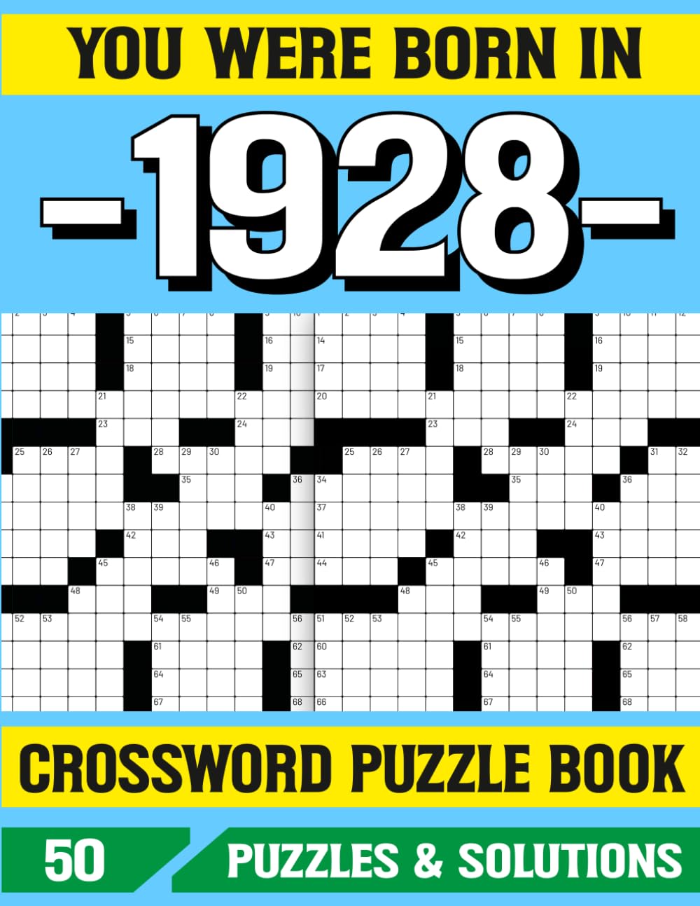 You Were Born In 1928: Crossword Puzzle Book: A Perfect Birthday Gift for 1928 Born with Fun Crossword Puzzles and Brain Games