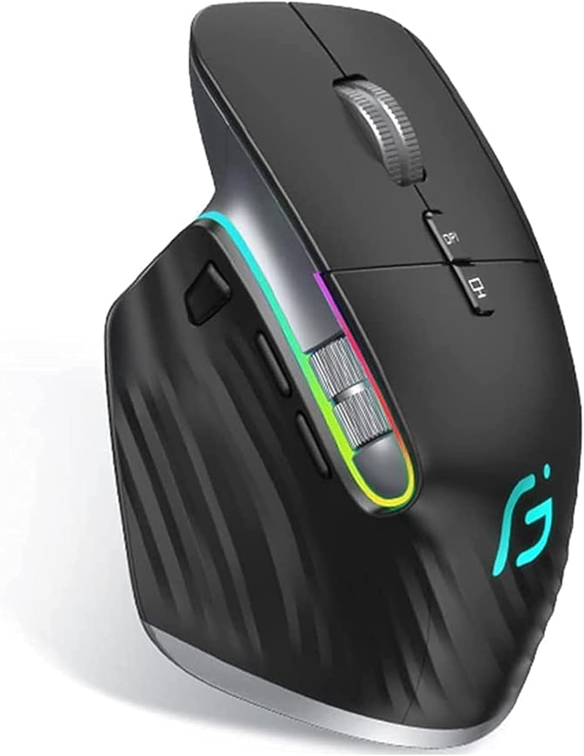 Wireless Mouse, 2.4G Rechargeable Wireless Mouse, 4000DPI Ergonomic Silent Gaming Mouse 12 color RGB Adjustable For Winxp/7/8/10/2000/Vista/Linux/Mac os…