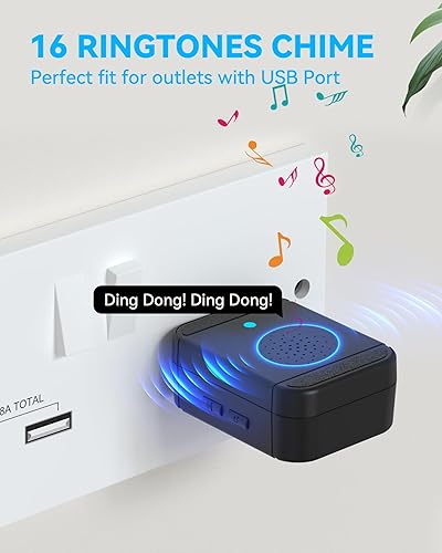 Miniatura 8 de Timbre de puerta inalámbrico, FHD Smart Video Doorbell inalámbrico con análisis AI, 2.4G Wi-Fi, funciona con pilas, antirrobo, detección de