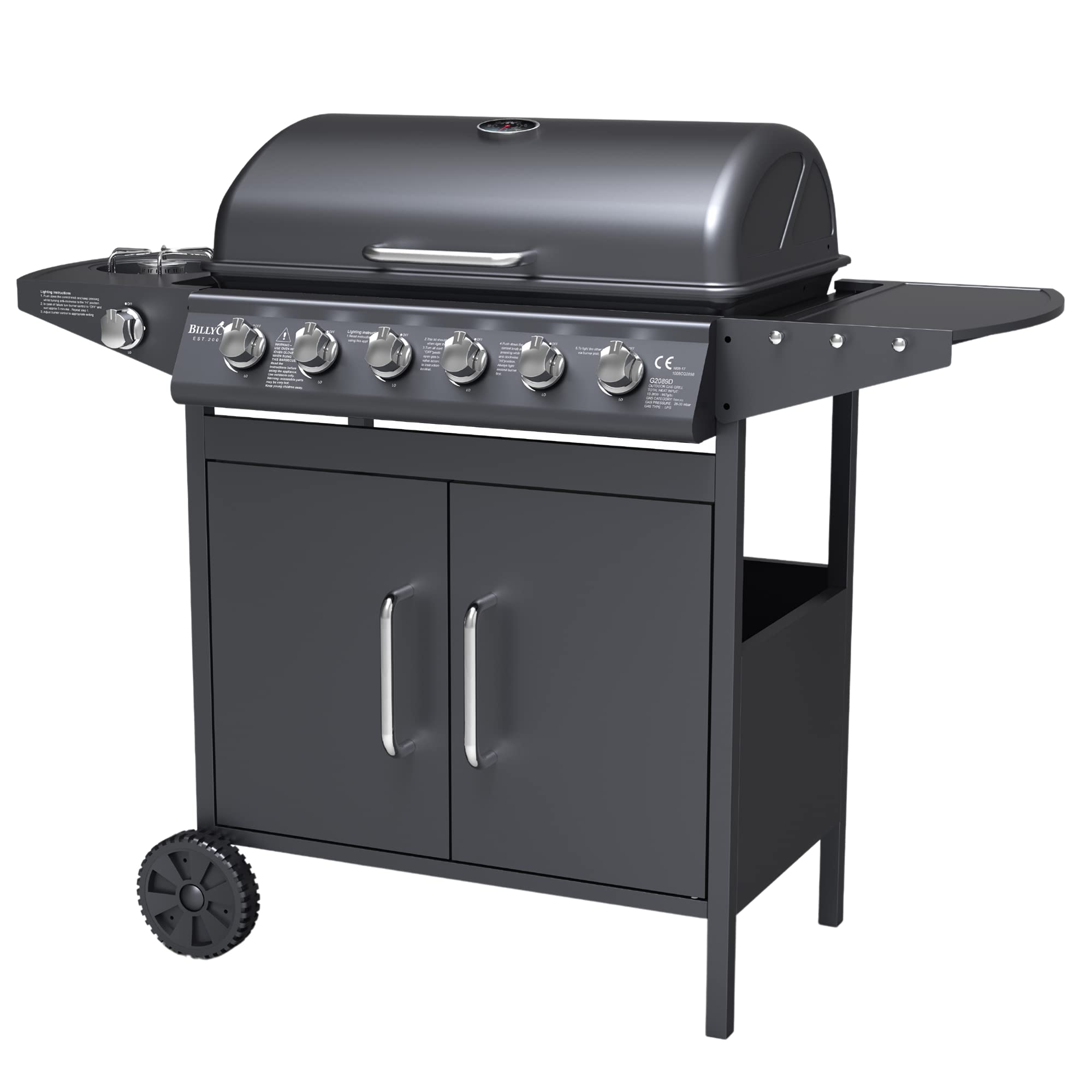 Buy BillyOh BBQ Grill 6 Burner + Side Burner Stainless Steel Barbecue