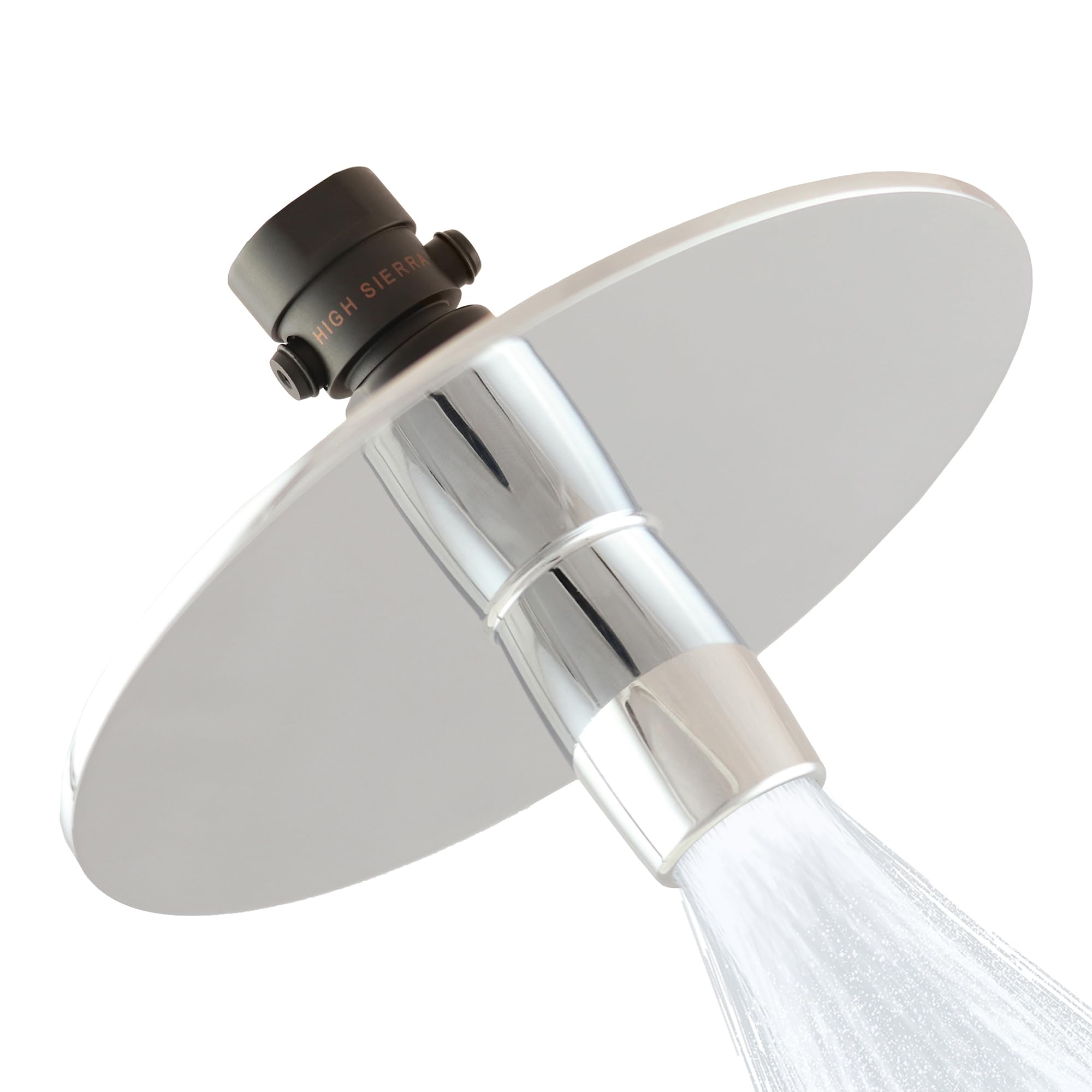 Pommeau de douche en métal noir mat High Sierra avec miroir antibuée