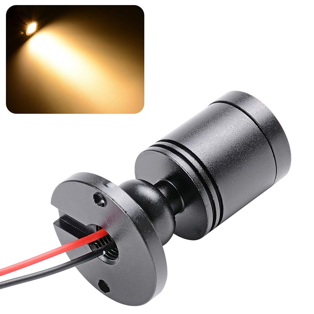 2 Mini Spots LED Orientables USB – 3W, Blanc Chaud 3000K, Aluminium, Pour Armoire, Vitrine, Déco