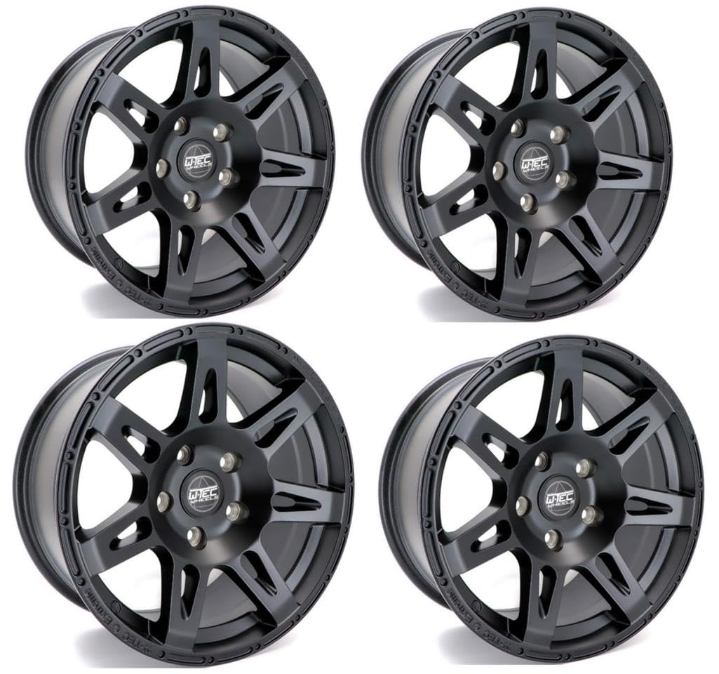 Cerchio in Lega 4X Extreme Black Edition 8,5x17 Pollici 5x127 ET +30 Nero Opaco, Compatibile con Gladiator JT (2019-2024)