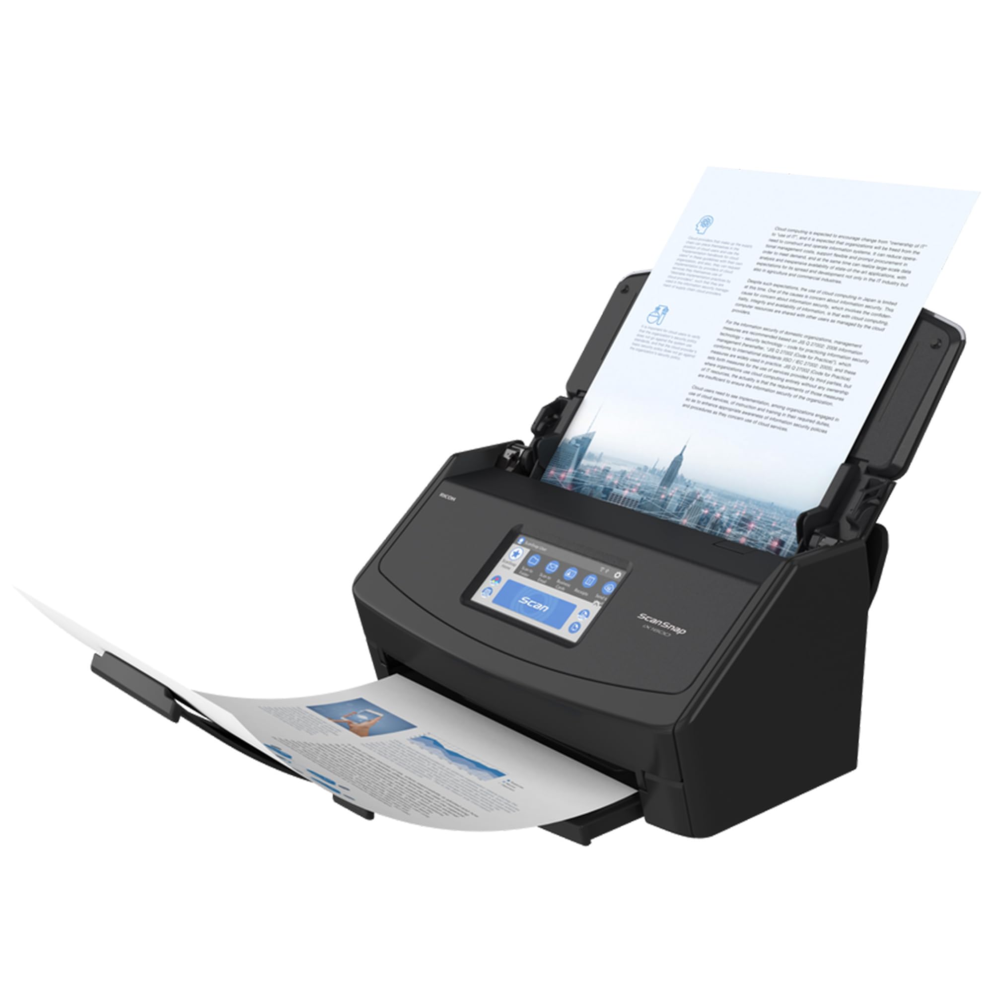 ScanSnap iX1600 Black Documents Scanner – Double Sided, ADF, A4