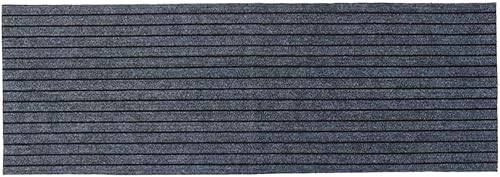 Tapete antideslizante con patrón de rayas, absorbente de agua, para cocina, baño, color negro y gris, para uso doméstico, duradero, cómodo, al