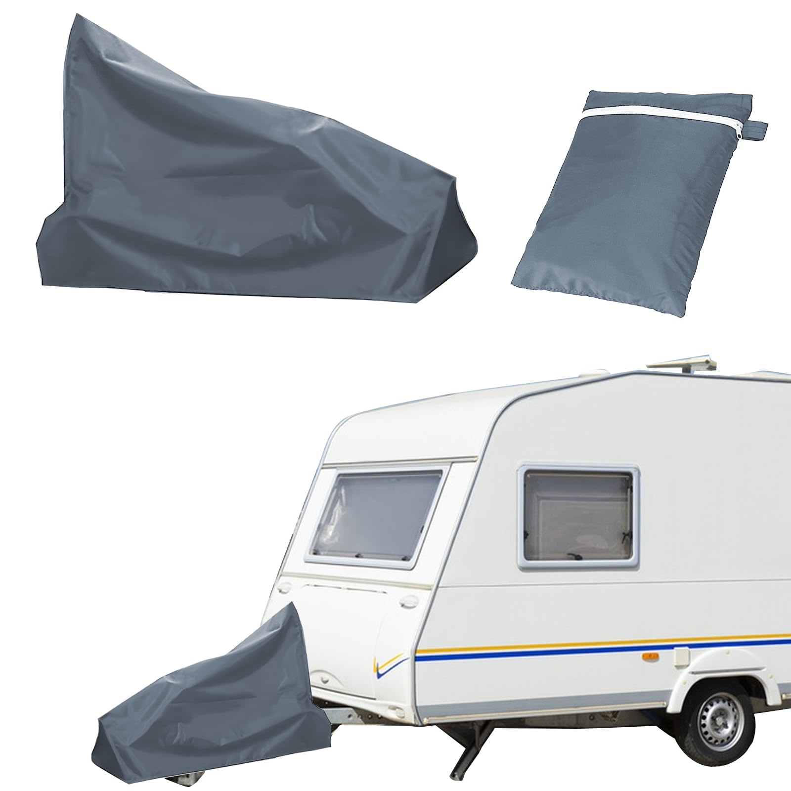 Tow Hitch Cover, Universal Waterproof Caravan Hitch Cover Caravan Drawbar Trailer Protector With Strap for Trailers