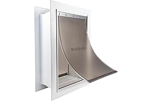 PetSafe Never Rust Wall Entry Pet Door for Large Dogs - Telescoping Frame - Large
