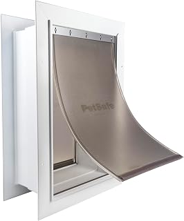 PetSafe Large Wall Entry Pet Door - Rust-Free Telescoping Frame, Easy Install for 4.75-7.25" Interior/Exterior Walls, Up to 100 lb Pets