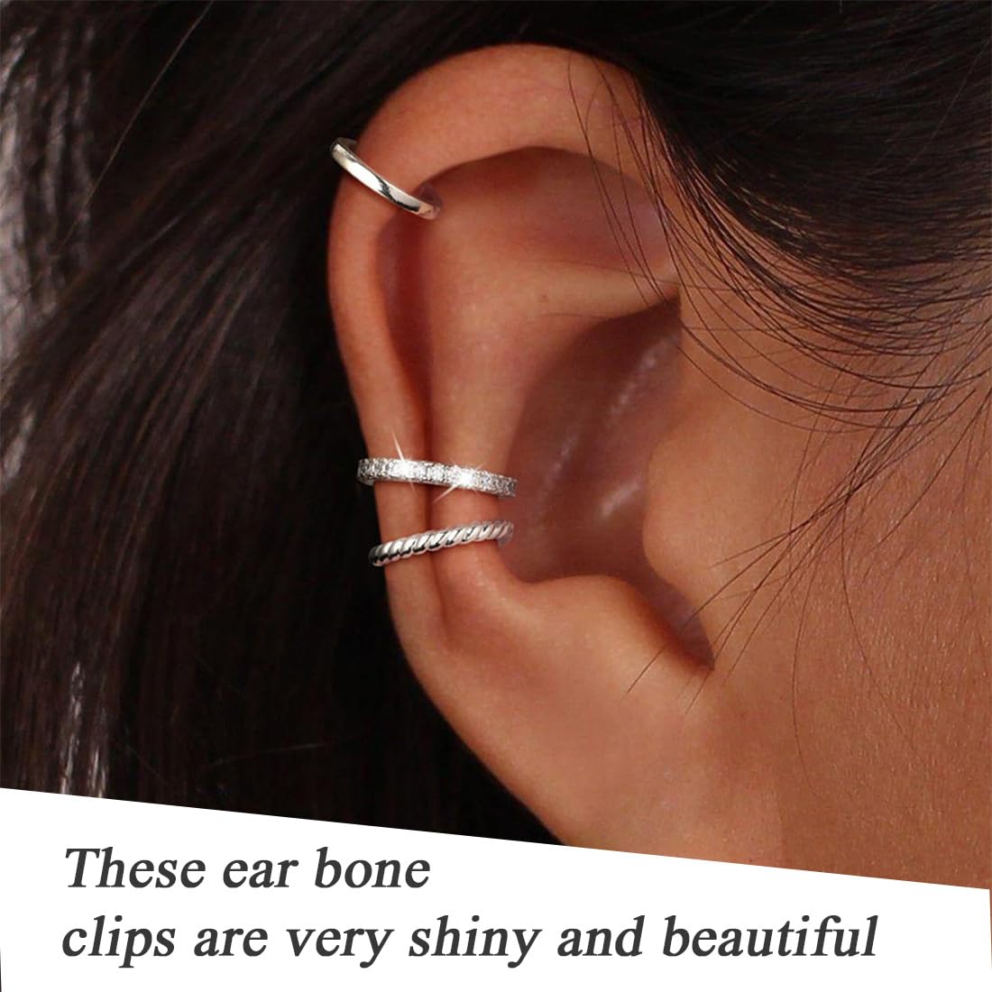 3 Orecchini Ear Cuff Senza Piercing BVLAGIDA - Per Cartilagine E Helix Finto - Foto 8