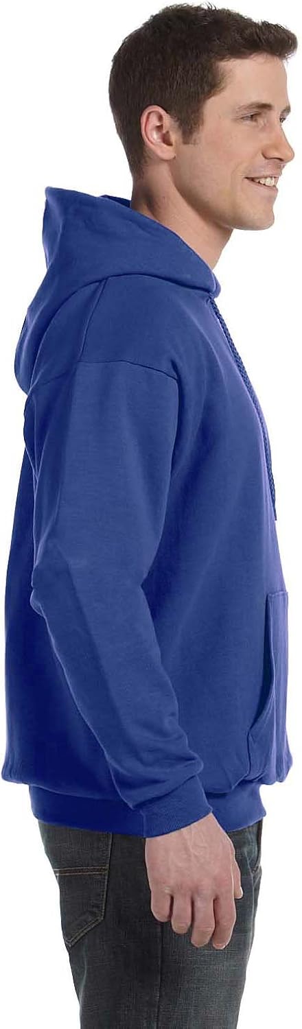 Hanes EcoSmart Hoodie, Midweight Fleece, Pullover Hooded Sweatshirt for Men Small Deep Royal