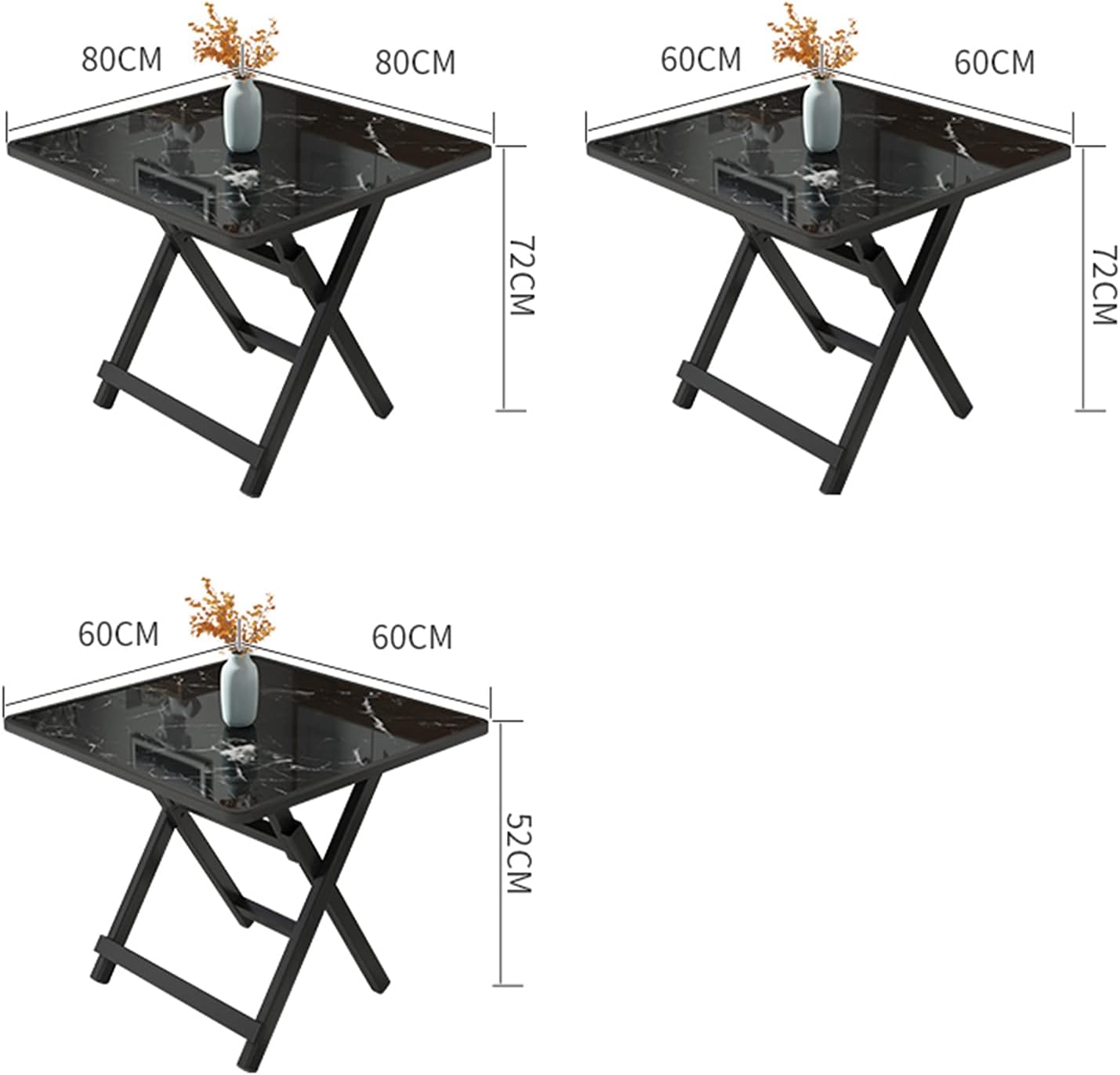 KAIHAOWIN折りたたみテーブルダイニングテーブル正方形4人用麻雀