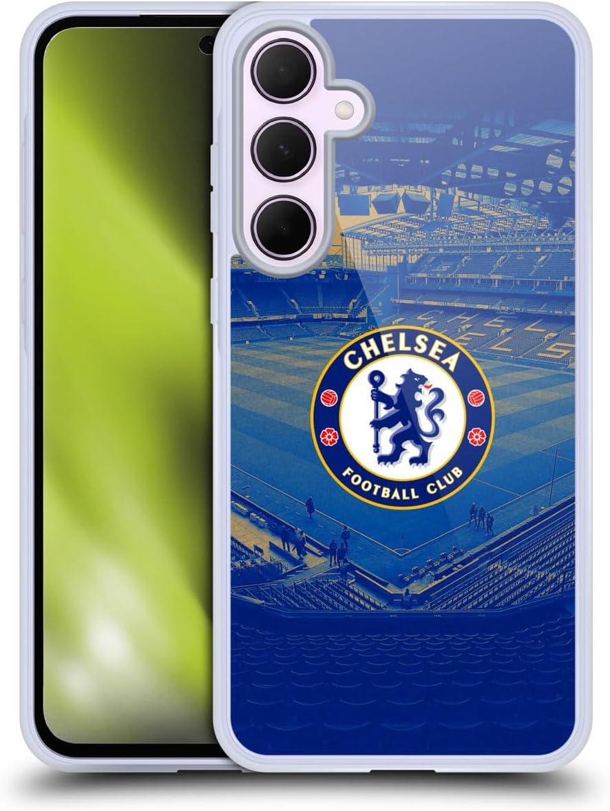 Head Case Designs Officially Licensed Chelsea Football Club Stamford Bridge Retro Kit and Stadium Gel Case [Military Grade Protection] Compatible with Samsung Galaxy A35 5G