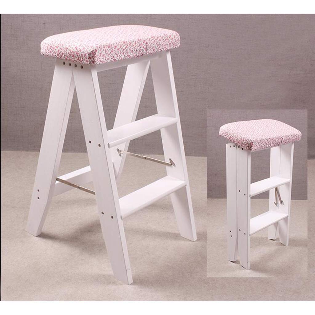 Tabouret rétractable jaune et escabeau compact pour petit espace