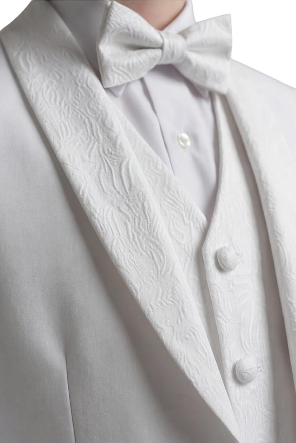 Baby Boys & Boys Ivory Jacquard Tuxedo 4-Piece Set Communion Christening Suit