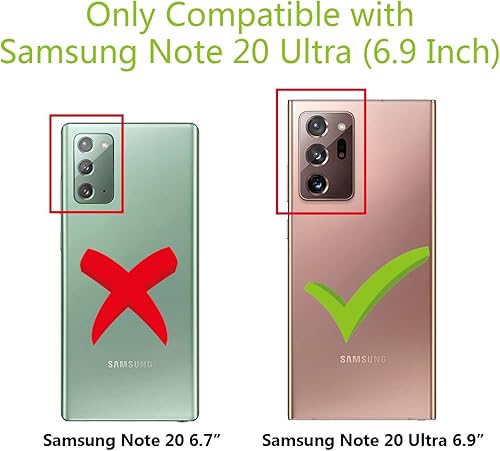 Miniatura 2 de Funda para Samsung Galaxy Note 20 Ultra de 6.9 pulgadas, brillante con soporte de correa, bonito patrón de purpurina IMD diseño de silicona a prueba