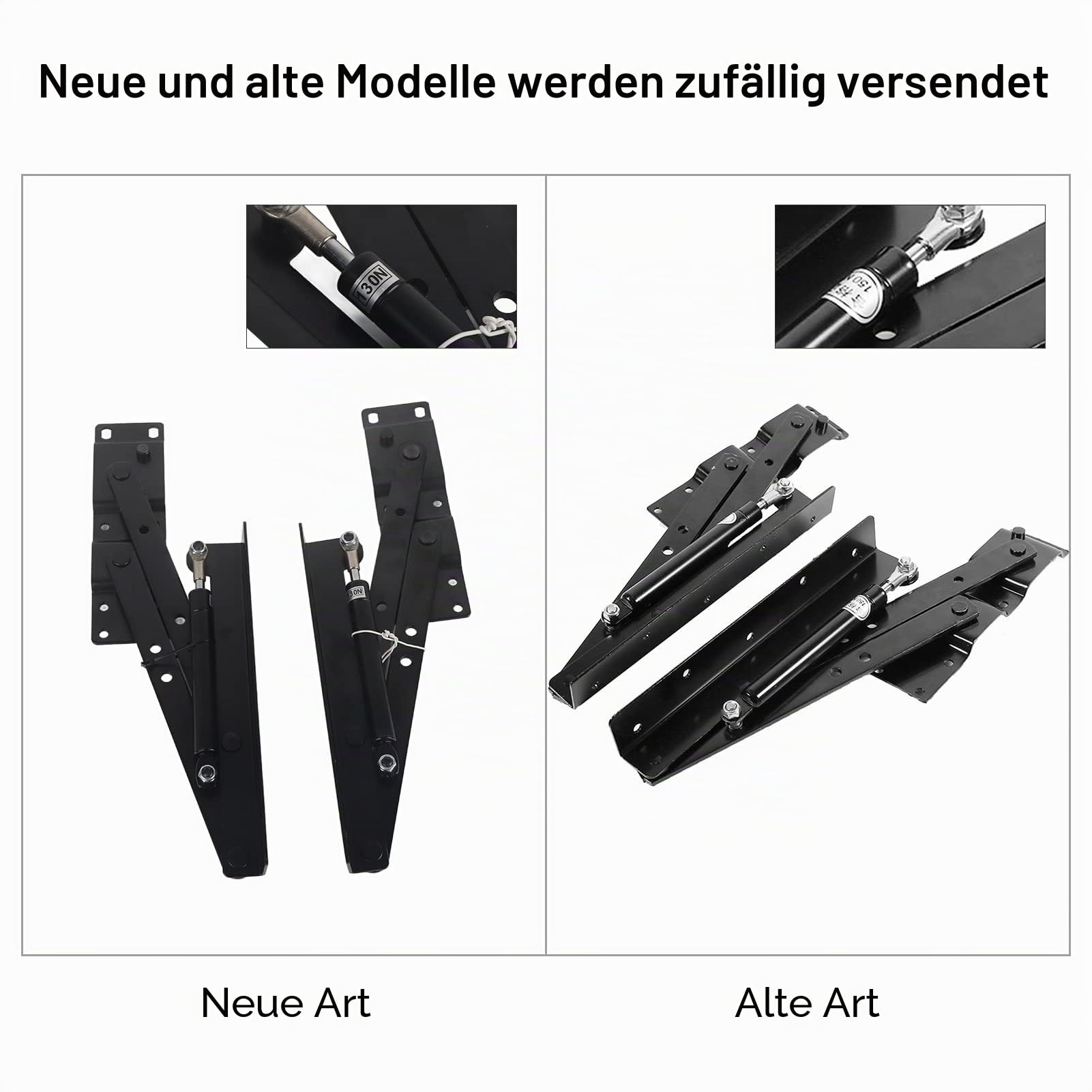 Lyrlody 2-teiliges Klappsystem Lift Up Feder Tablett-Mechanismus für Couchtisch aus robustem Stahl, Tragkraft 50 kg, einfach zu montieren