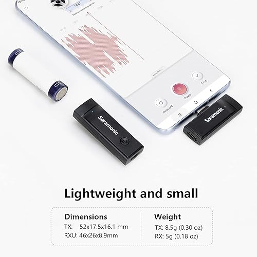 Miniatura 6 de Saramonic Micrófono inalámbrico para Android, Blink GO-U1 Micrófono inalámbrico Lavalier con cancelación de ruido para dispositivos