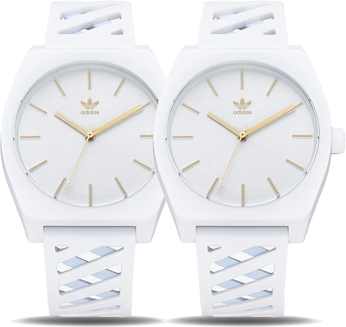 Amazon ペアウォッチ 2本セット Adidas アディダス 腕時計 シリコン ユニセックス 鉄格子 Z25 3339 ホワイトペア 並行輸入品 メンズ腕時計 腕時計 通販