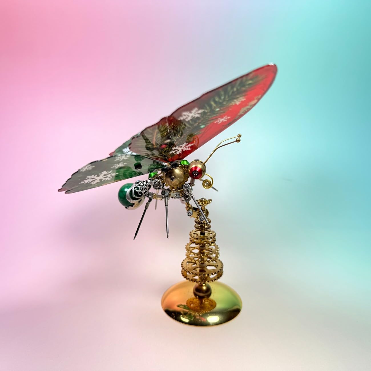 3D Metall Puzzle Retro Schmetterling Modellbausatz, DIY Steampunk Schmetterling Montagemodell Mit Display Ständer, 200+ Teile Sammlermodell Für Weihnachts Erwachsene