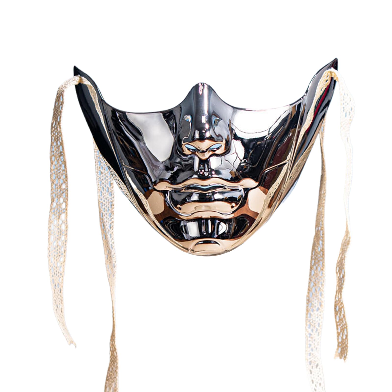 Maxtonser Unisex Masquerade Beauty Cosplay Mechanical Half for Carnivals Halloween Dress up Party