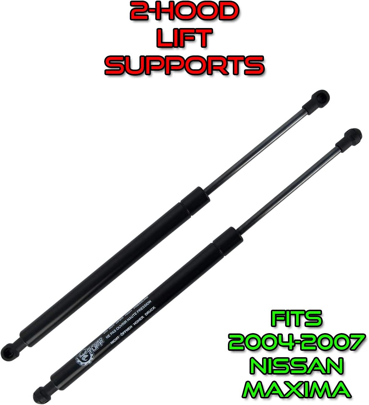 Front Hood Lift Support Shocks Struts 2004 2005 2006 Nissan Maxima Sedan Endine Cover Lifter Gas Dampers Arms Rods SG325011 654707Y010 4162 (2 Qty)