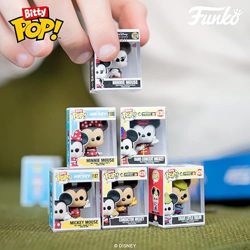 Miniatura 30 de Funko Bitty Pop! Disney - Minnie, paquete de 4 – Minnie Mouse (vestido rojo), pato margarita, pato Donald y una figura misteriosa sorpresa – 0.9